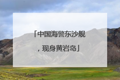 中国海警东沙舰，现身黄岩岛