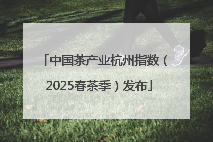 中国茶产业杭州指数（2025春茶季）发布