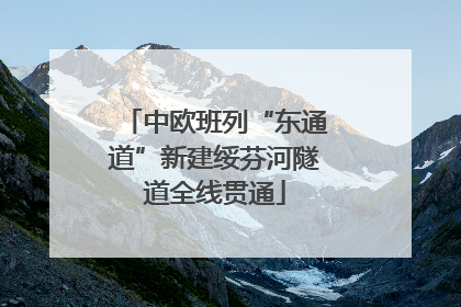 中欧班列“东通道”新建绥芬河隧道全线贯通