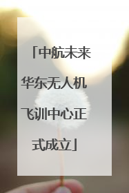 中航未来华东无人机飞训中心正式成立