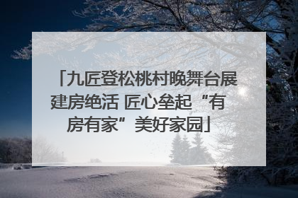 九匠登松桃村晚舞台展建房绝活 匠心垒起“有房有家”美好家园