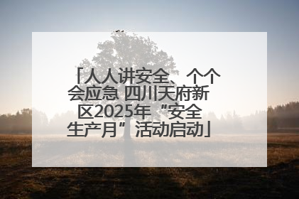 人人讲安全、个个会应急 四川天府新区2025年“安全生产月”活动启动