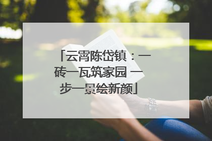 云霄陈岱镇：一砖一瓦筑家园 一步一景绘新颜