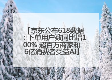 京东公布618数据：下单用户数同比增100% 超百万商家和6亿消费者受益AI
