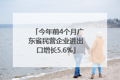 今年前4个月广东省民营企业进出口增长5.6%
