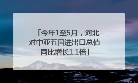 今年1至5月，河北对中亚五国进出口总值同比增长1.1倍