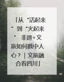 从“活起来”到“火起来” 非遗+文旅如何戳中人心？｜文旅融合看四川