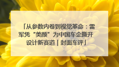 从参数内卷到视觉革命：雷军凭“美颜”为中国车企撕开设计新赛道｜封面车评