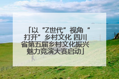 以“Z世代”视角“打开”乡村文化 四川省第五届乡村文化振兴魅力竞演大赛启动