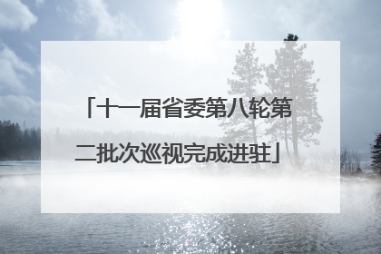 十一届省委第八轮第二批次巡视完成进驻