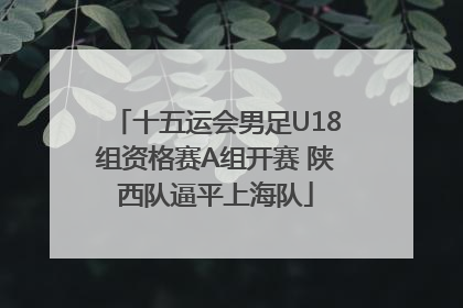 十五运会男足U18组资格赛A组开赛 陕西队逼平上海队