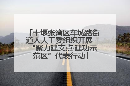 十堰张湾区车城路街道人大工委组织开展 “聚力建支点·建功示范区”代表行动