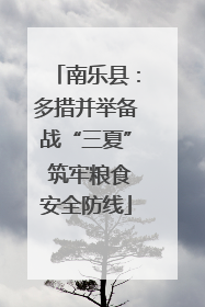 南乐县：多措并举备战“三夏” 筑牢粮食安全防线
