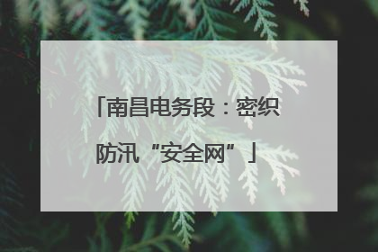 南昌电务段：密织防汛“安全网”