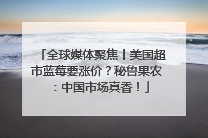 全球媒体聚焦丨美国超市蓝莓要涨价？秘鲁果农：中国市场真香！