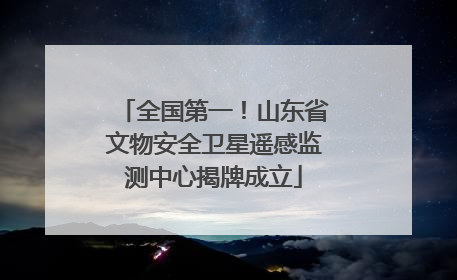 全国第一！山东省文物安全卫星遥感监测中心揭牌成立