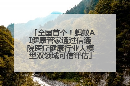 全国首个！蚂蚁AI健康管家通过信通院医疗健康行业大模型双领域可信评估