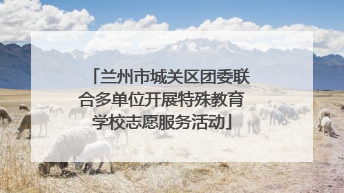 兰州市城关区团委联合多单位开展特殊教育学校志愿服务活动