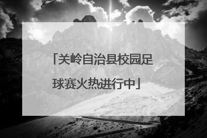 关岭自治县校园足球赛火热进行中
