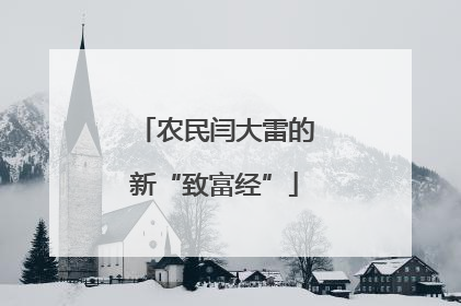 农民闫大雷的新“致富经”