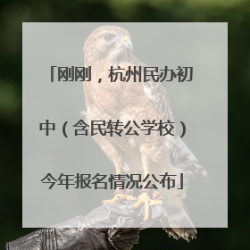 刚刚，杭州民办初中（含民转公学校）今年报名情况公布