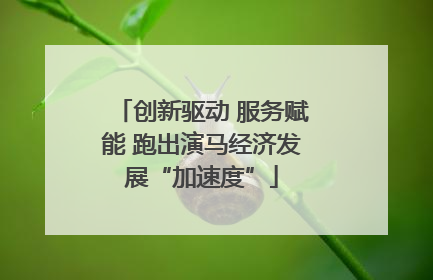 创新驱动 服务赋能 跑出演马经济发展“加速度”