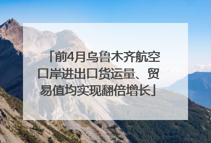 前4月乌鲁木齐航空口岸进出口货运量、贸易值均实现翻倍增长