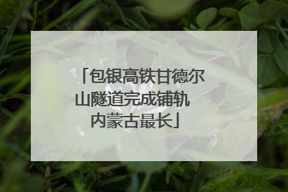包银高铁甘德尔山隧道完成铺轨 内蒙古最长