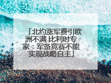 北约涨军费引欧洲不满 比利时专家：军备竞赛不能实现战略自主