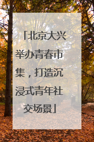 北京大兴举办青春市集，打造沉浸式青年社交场景