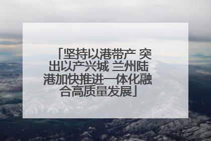 坚持以港带产 突出以产兴城 兰州陆港加快推进一体化融合高质量发展