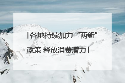 各地持续加力“两新”政策 释放消费潜力