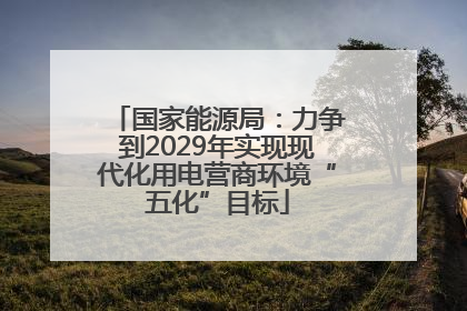 国家能源局：力争到2029年实现现代化用电营商环境“五化”目标
