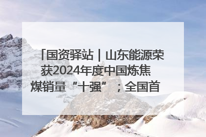 国资驿站｜山东能源荣获2024年度中国炼焦煤销量“十强”；全国首例铁路盖上智慧物流园钢结构主体完工