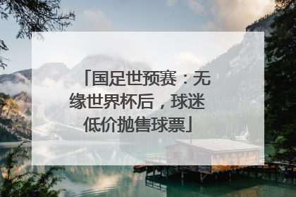 国足世预赛：无缘世界杯后，球迷低价抛售球票