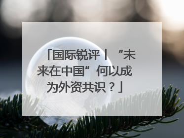 国际锐评丨“未来在中国”何以成为外资共识？