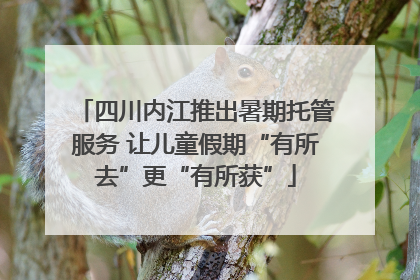 四川内江推出暑期托管服务 让儿童假期“有所去”更“有所获”