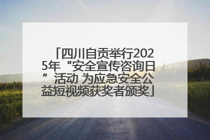 四川自贡举行2025年“安全宣传咨询日”活动 为应急安全公益短视频获奖者颁奖
