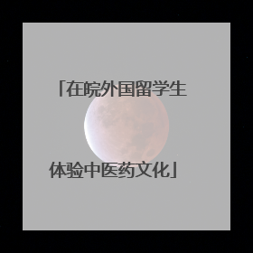 在皖外国留学生体验中医药文化