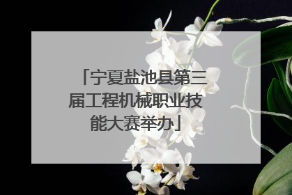 宁夏盐池县第三届工程机械职业技能大赛举办