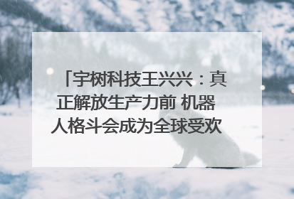宇树科技王兴兴：真正解放生产力前 机器人格斗会成为全球受欢迎的赛事｜科技观察