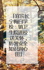 宜宾长宁梅白学校：镇卫生院进校送关怀，防暑安全知识润心田