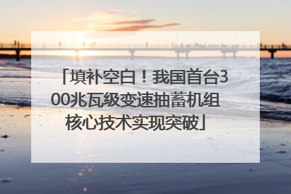 填补空白！我国首台300兆瓦级变速抽蓄机组核心技术实现突破