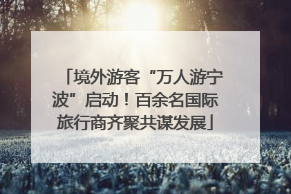境外游客“万人游宁波”启动！百余名国际旅行商齐聚共谋发展