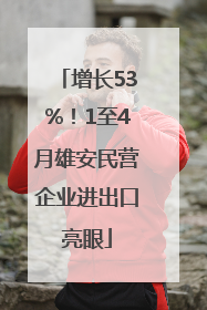 增长53%！1至4月雄安民营企业进出口亮眼