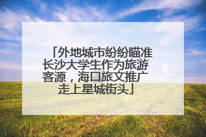 外地城市纷纷瞄准长沙大学生作为旅游客源，海口旅文推广走上星城街头