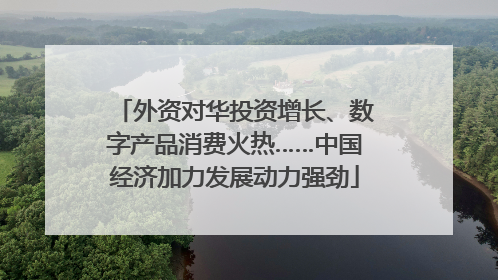 外资对华投资增长、数字产品消费火热……中国经济加力发展动力强劲