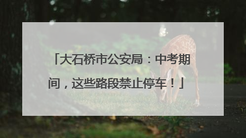 大石桥市公安局：中考期间，这些路段禁止停车！