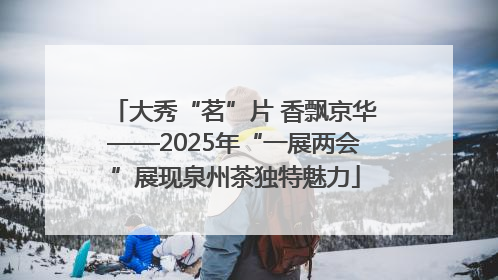 大秀“茗”片 香飘京华——2025年“一展两会”展现泉州茶独特魅力