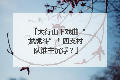 太行山下戏曲“龙虎斗”！四支村队谁主沉浮？
